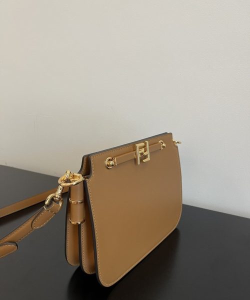 1:1 Replica Fendi Touch Brown Bag For Woman 19cm/7.5in