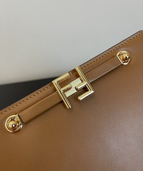 1:1 Replica Fendi Touch Brown Bag For Woman 19cm/7.5in