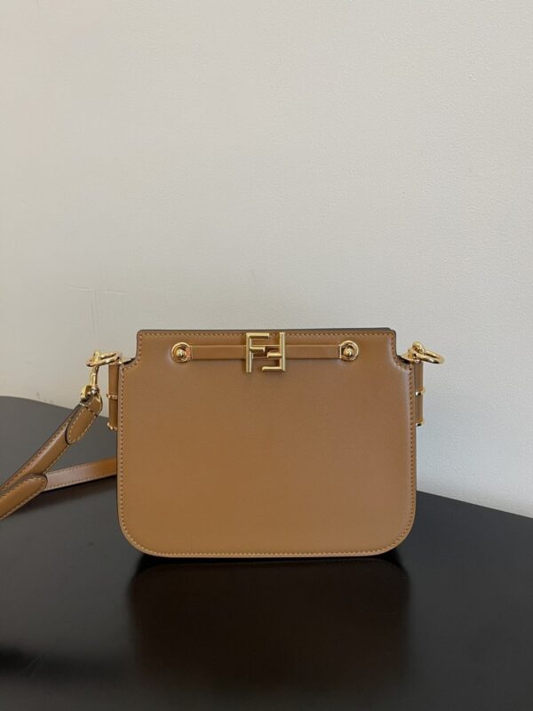 1:1 Replica Fendi Touch Brown Bag For Woman 19cm/7.5in