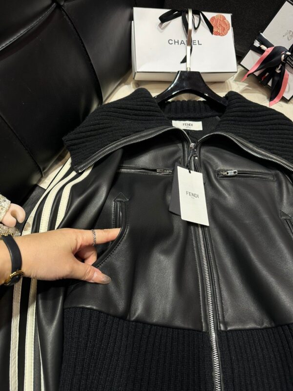 Fendi Turtleneck Jacket Black For Women