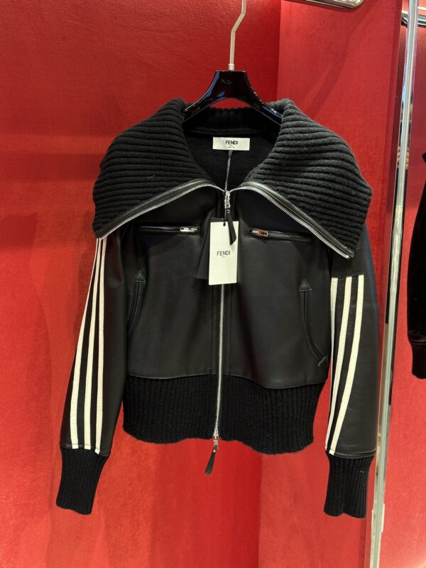 Fendi Turtleneck Jacket Black For Women
