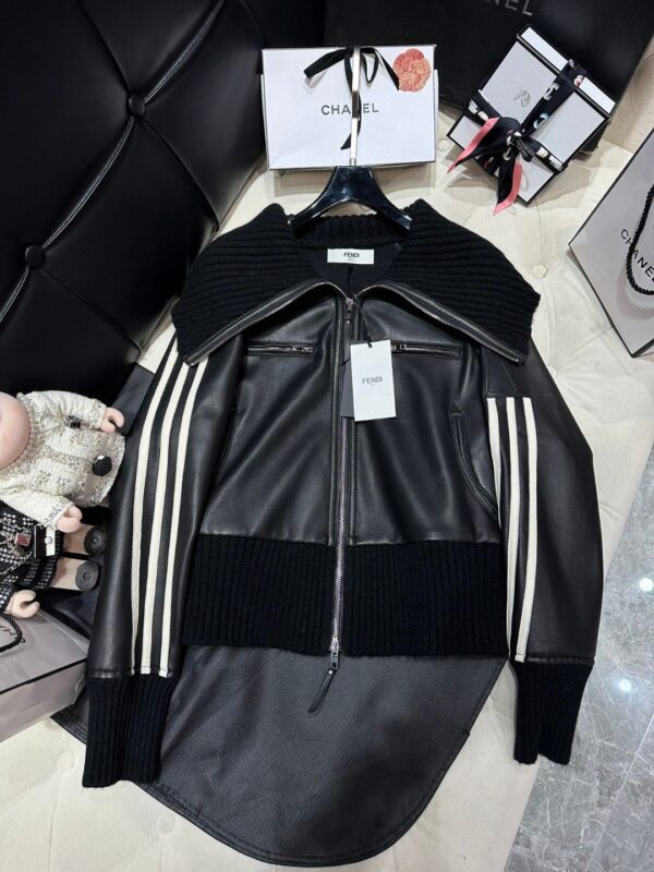 Fendi Turtleneck Jacket Black For Women