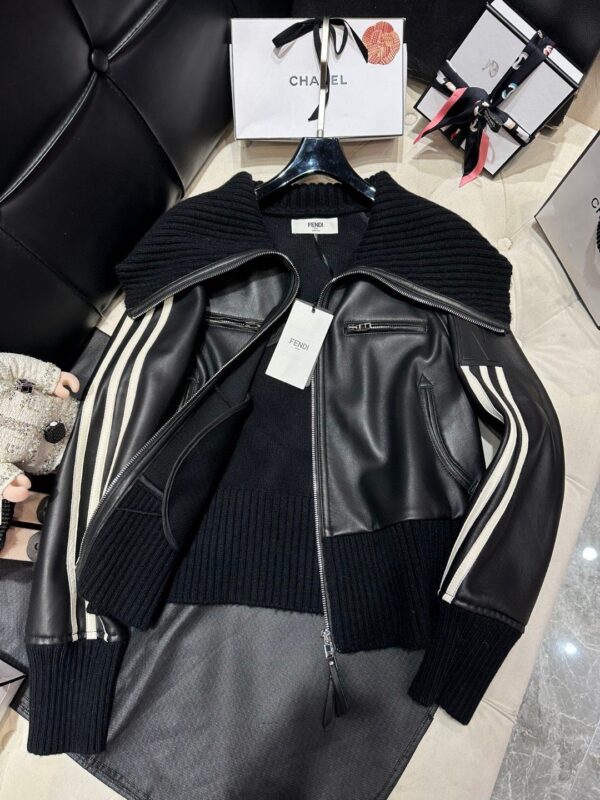 Fendi Turtleneck Jacket Black For Women