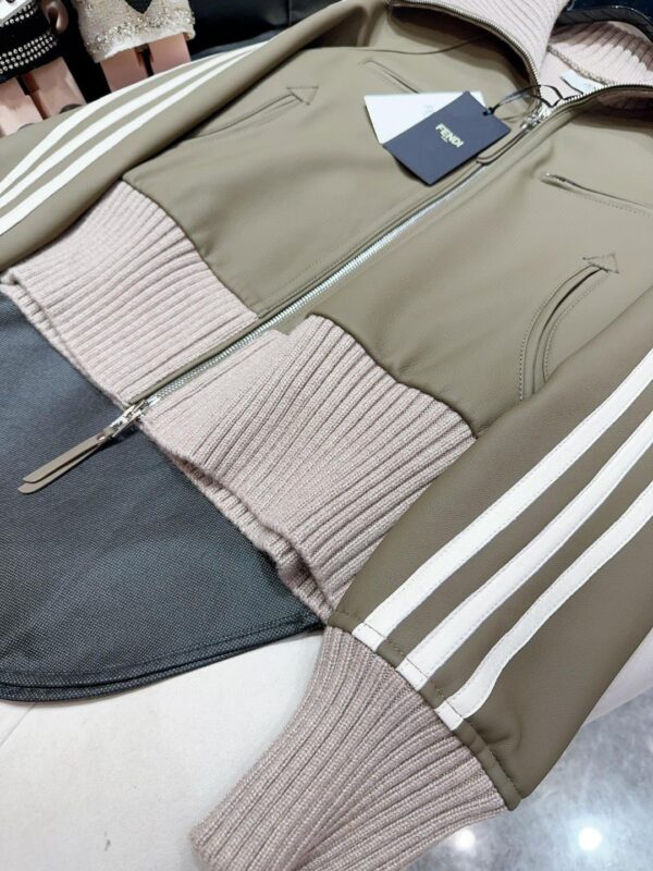 Fendi Turtleneck Jacket Green Khaki For Women