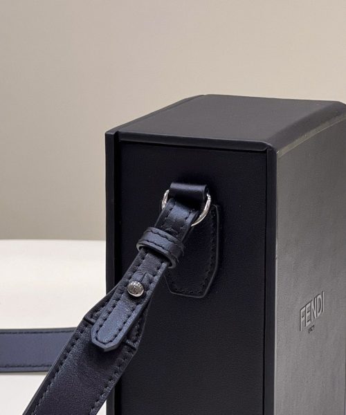 1:1 Replica Fendi Vertical Box Black RM 6,400 Bag For Woman 17cm/6.5in 7VA519AFB3F1Z35