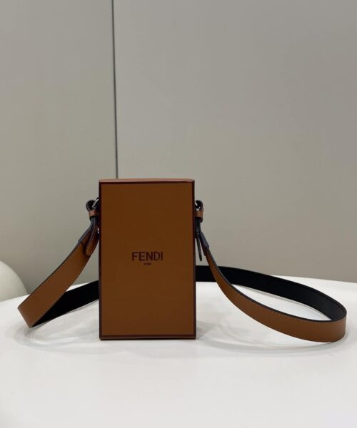1:1 Replica Fendi Vertical Box Brown RM 6,400 Bag For Woman 17cm/6.5in 7VA519AFB3F1DZ9