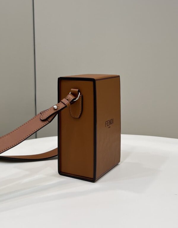 1:1 Replica Fendi Vertical Box Brown RM 6,400 Bag For Woman 17cm/6.5in 7VA519AFB3F1DZ9