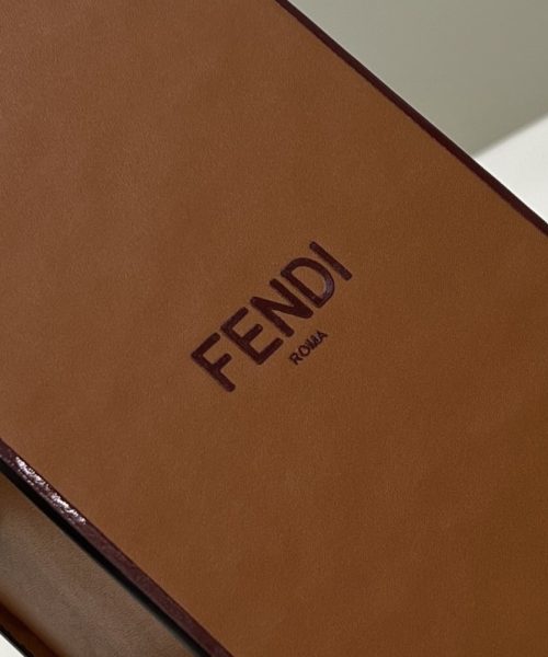 1:1 Replica Fendi Vertical Box Brown RM 6,400 Bag For Woman 17cm/6.5in 7VA519AFB3F1DZ9