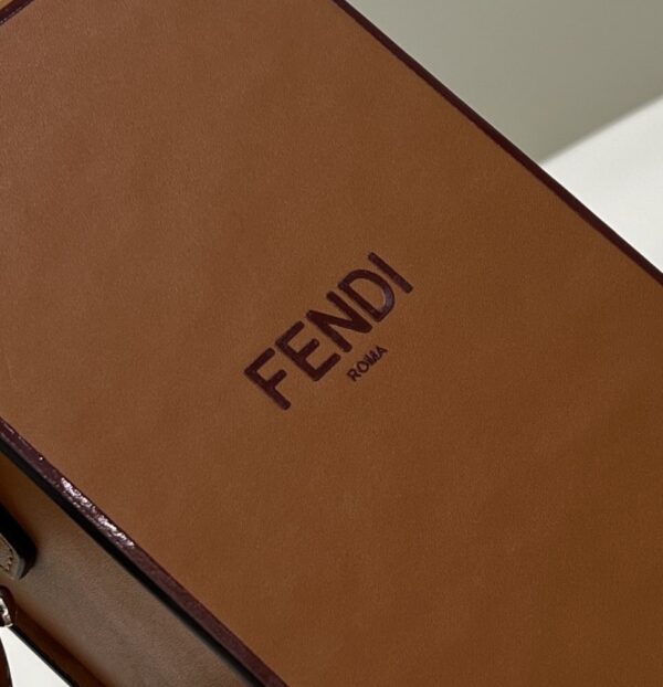 1:1 Replica Fendi Vertical Box Brown RM 6,400 Bag For Woman 17cm/6.5in 7VA519AFB3F1DZ9