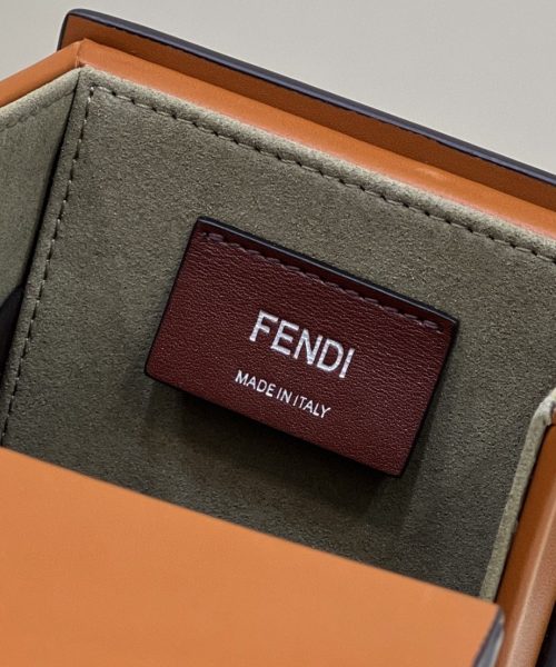 1:1 Replica Fendi Vertical Box Brown RM 6,400 Bag For Woman 17cm/6.5in 7VA519AFB3F1DZ9