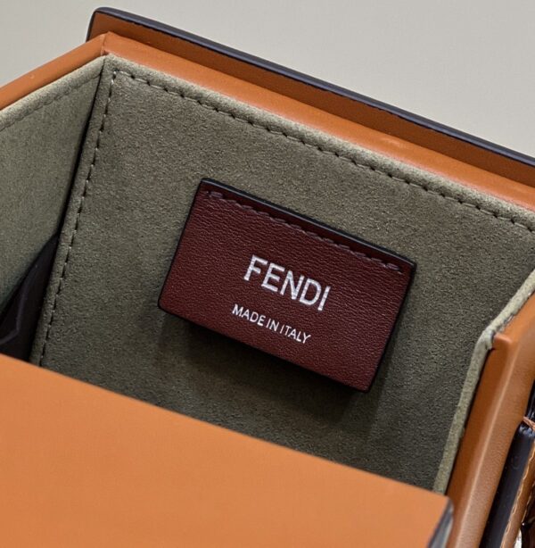 1:1 Replica Fendi Vertical Box Brown RM 6,400 Bag For Woman 17cm/6.5in 7VA519AFB3F1DZ9