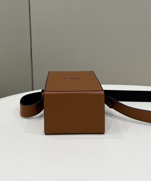 1:1 Replica Fendi Vertical Box Brown RM 6,400 Bag For Woman 17cm/6.5in 7VA519AFB3F1DZ9