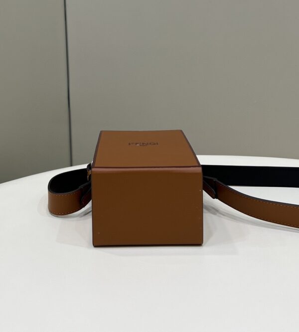 1:1 Replica Fendi Vertical Box Brown RM 6,400 Bag For Woman 17cm/6.5in 7VA519AFB3F1DZ9