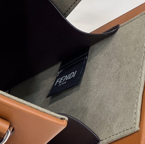 1:1 Replica Fendi Vertical Box Brown RM 6,400 Bag For Woman 17cm/6.5in 7VA519AFB3F1DZ9