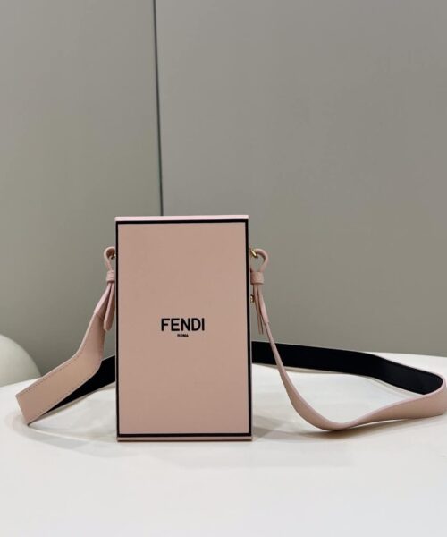 1:1 Replica Fendi Vertical Box Pink RM 6,400 Bag For Woman 17cm/6.5in