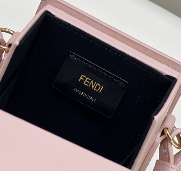 1:1 Replica Fendi Vertical Box Pink RM 6,400 Bag For Woman 17cm/6.5in