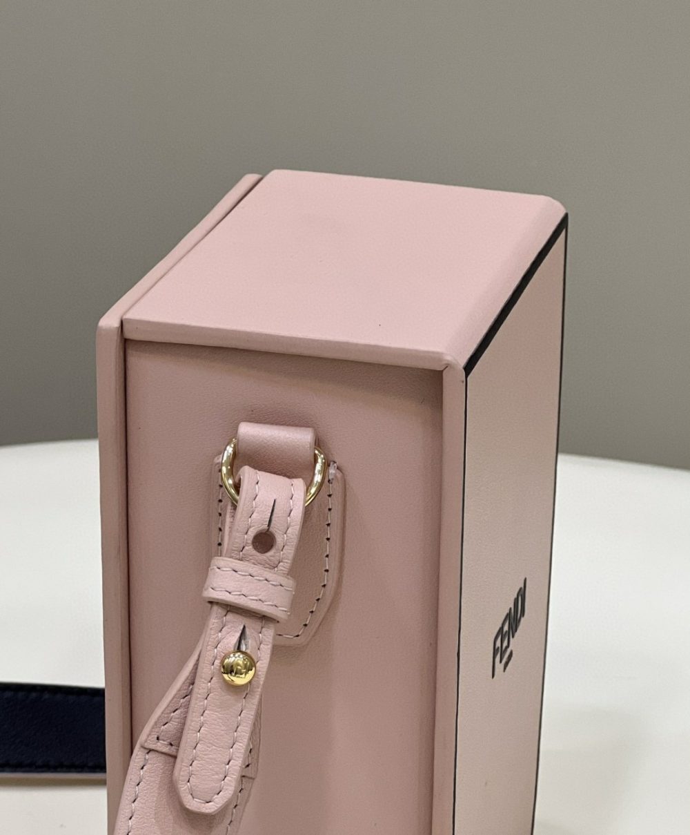 1:1 Replica Fendi Vertical Box Pink RM 6,400 Bag For Woman 17cm/6.5in - Image 7