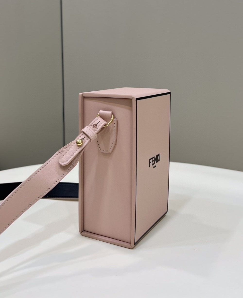 1:1 Replica Fendi Vertical Box Pink RM 6,400 Bag For Woman 17cm/6.5in - Image 4