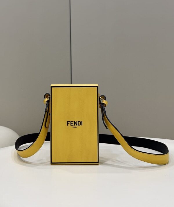1:1 Replica Fendi Vertical Box Yellow RM 6,400 Bag For Woman 17cm/6.5in 7VA519ADP6F1CIA