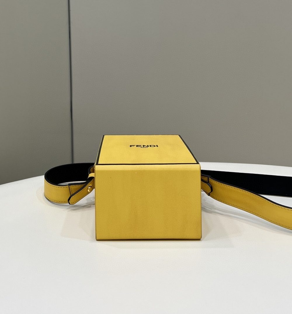 1:1 Replica Fendi Vertical Box Yellow RM 6,400 Bag For Woman 17cm/6.5in 7VA519ADP6F1CIA - Image 5