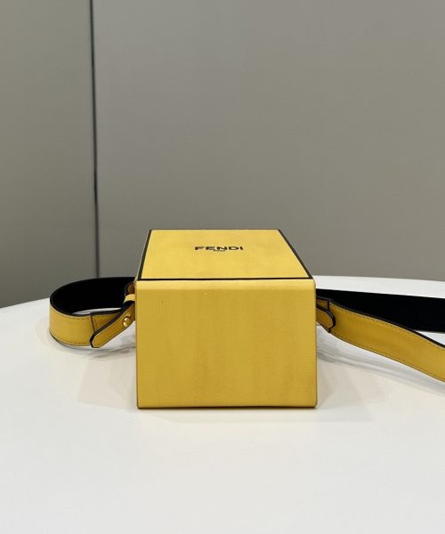 1:1 Replica Fendi Vertical Box Yellow RM 6,400 Bag For Woman 17cm/6.5in 7VA519ADP6F1CIA