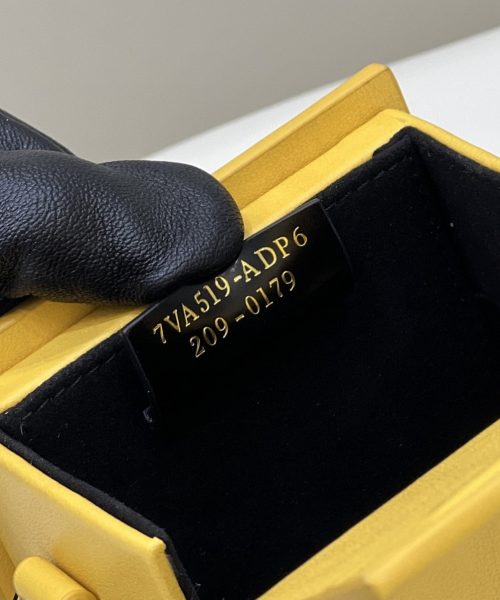 1:1 Replica Fendi Vertical Box Yellow RM 6,400 Bag For Woman 17cm/6.5in 7VA519ADP6F1CIA