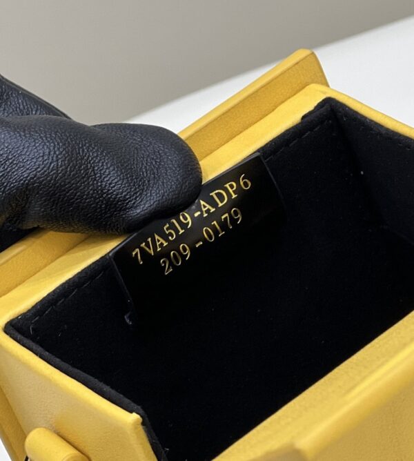 1:1 Replica Fendi Vertical Box Yellow RM 6,400 Bag For Woman 17cm/6.5in 7VA519ADP6F1CIA