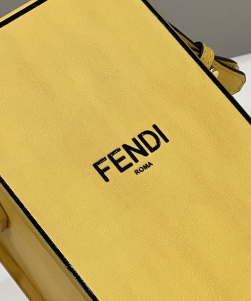 1:1 Replica Fendi Vertical Box Yellow RM 6,400 Bag For Woman 17cm/6.5in 7VA519ADP6F1CIA