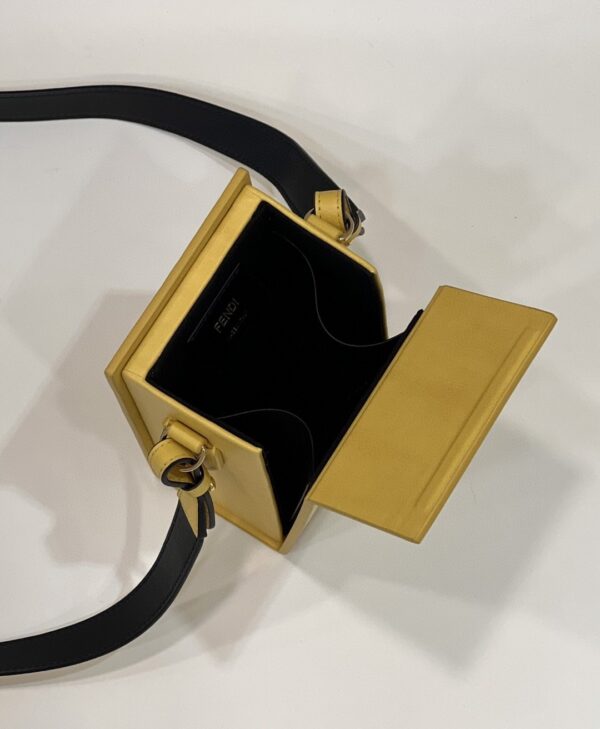 1:1 Replica Fendi Vertical Box Yellow RM 6,400 Bag For Woman 17cm/6.5in 7VA519ADP6F1CIA