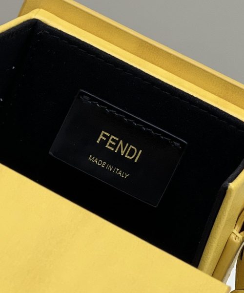 1:1 Replica Fendi Vertical Box Yellow RM 6,400 Bag For Woman 17cm/6.5in 7VA519ADP6F1CIA