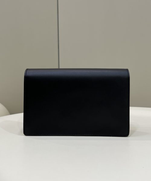 1:1 Replica Fendi Wallet On Chain Mini Black Bag For Woman 13.5cm/5.5in