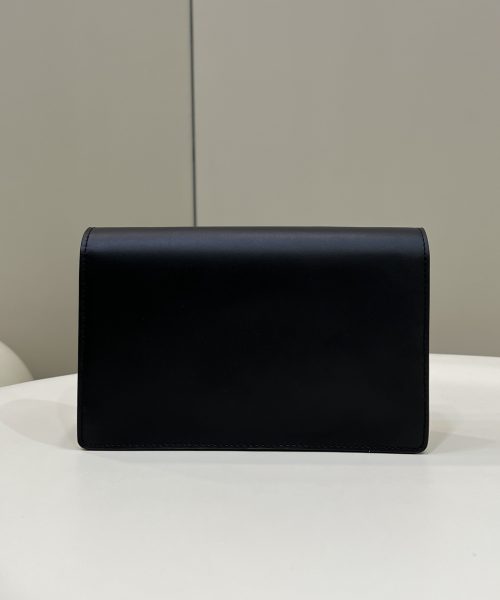 1:1 Replica Fendi Wallet On Chain Mini Black Bag For Woman 13.5cm/5.5in