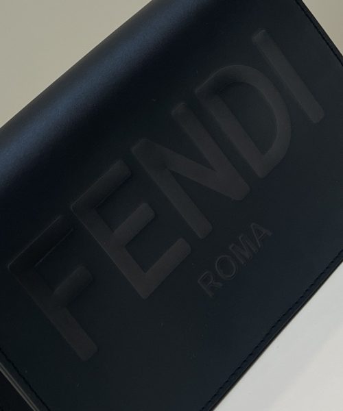 1:1 Replica Fendi Wallet On Chain Mini Black Bag For Woman 13.5cm/5.5in