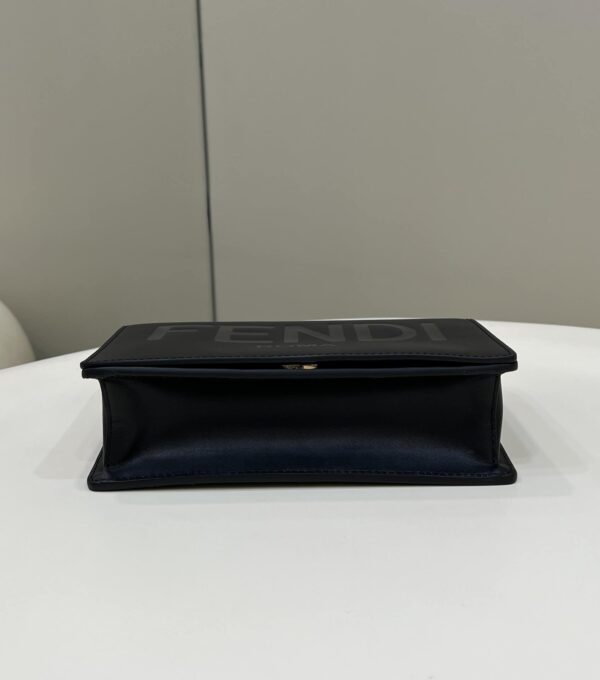 1:1 Replica Fendi Wallet On Chain Mini Black Bag For Woman 13.5cm/5.5in