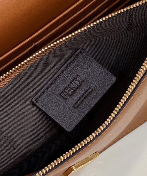 1:1 Replica Fendi Wallet On Chain Mini Brown Bag For Woman 13.5cm/5.5in