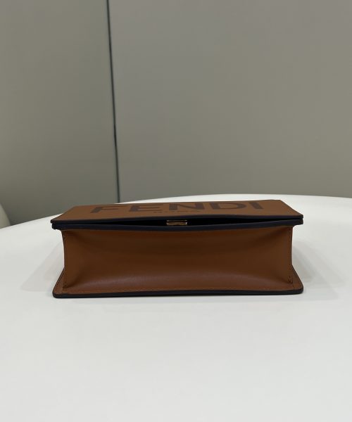 1:1 Replica Fendi Wallet On Chain Mini Brown Bag For Woman 13.5cm/5.5in