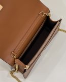 1:1 Replica Fendi Wallet On Chain Mini Brown Bag For Woman 13.5cm/5.5in