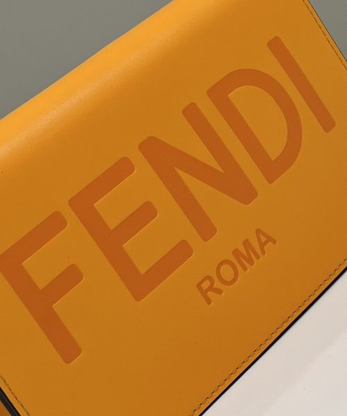 1:1 Replica Fendi Wallet On Chain Mini Orange Bag For Woman 13.5cm/5.5in