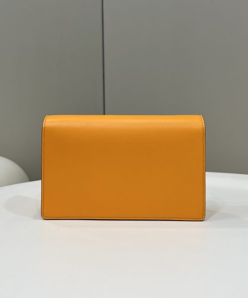 1:1 Replica Fendi Wallet On Chain Mini Orange Bag For Woman 13.5cm/5.5in