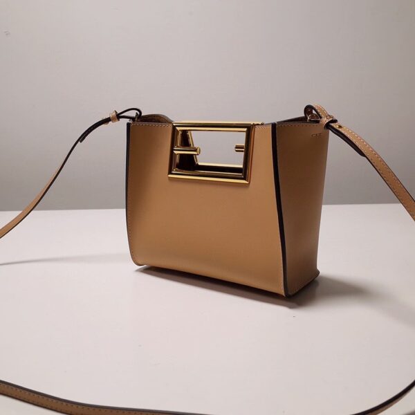 1:1 Replica Fendi Way Beige Black Bag For Woman 20cm/8in