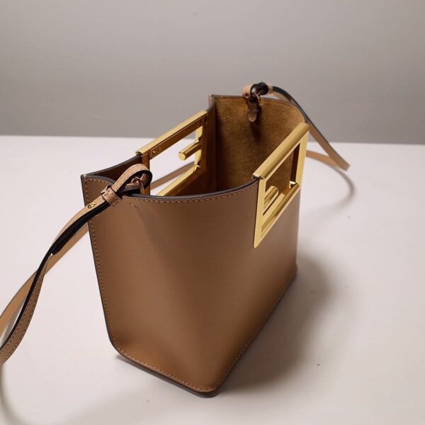 1:1 Replica Fendi Way Beige Black Bag For Woman 20cm/8in