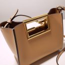 1:1 Replica Fendi Way Beige Black Bag For Woman 20cm/8in