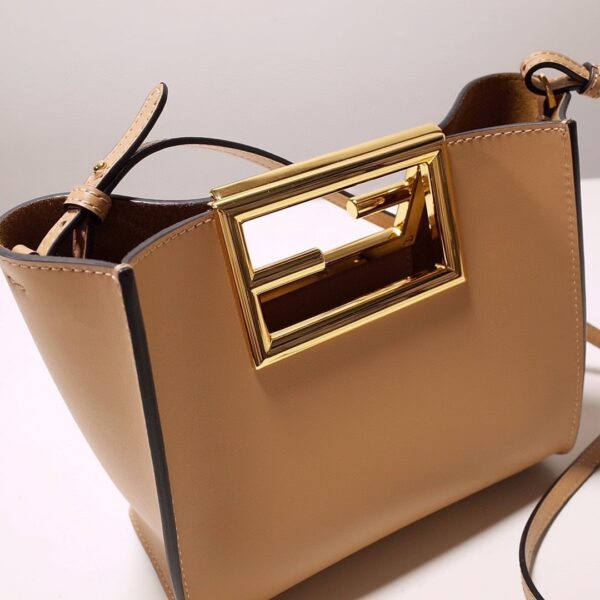 1:1 Replica Fendi Way Beige Black Bag For Woman 20cm/8in