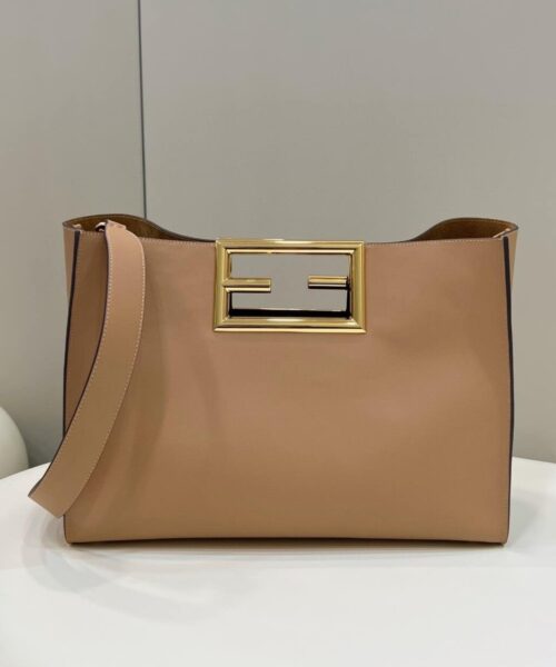 1:1 Replica Fendi Way Large Beige Bag For Woman 40cm/15.7in