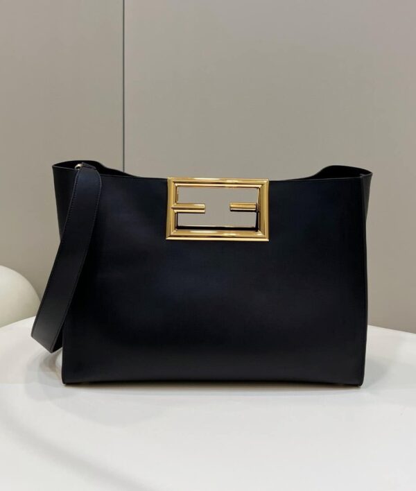 1:1 Replica Fendi Way Large Black Bag For Woman 40cm/15.7in