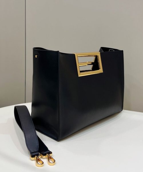 1:1 Replica Fendi Way Large Black Bag For Woman 40cm/15.7in
