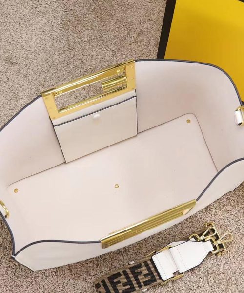 1:1 Replica Fendi Way Large White Bag For Woman 40cm/15.7in