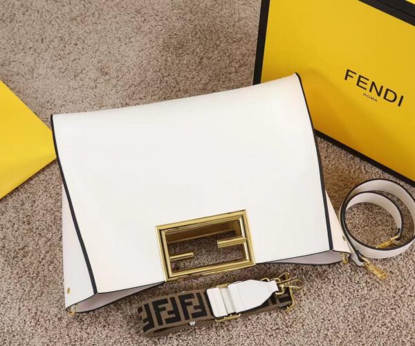 1:1 Replica Fendi Way Large White Bag For Woman 40cm/15.7in