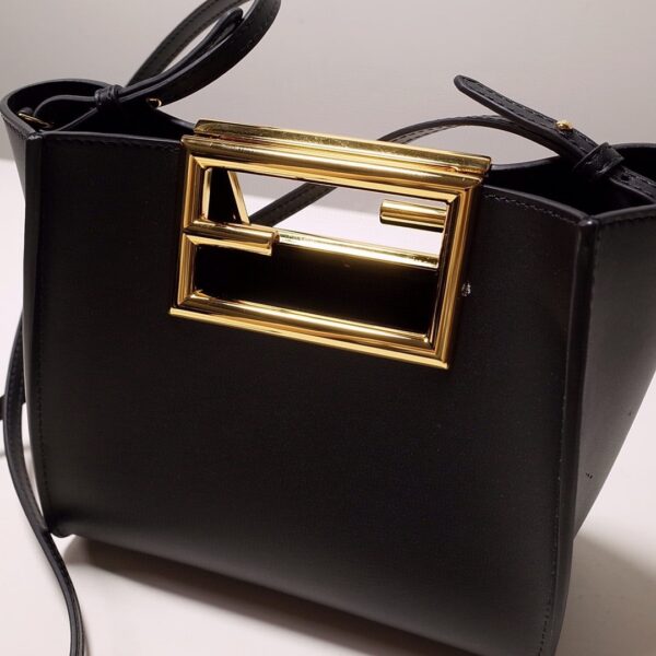 1:1 Replica Fendi Way Small Black Bag For Woman 20cm/8in 8BS054AAIWF0KUR
