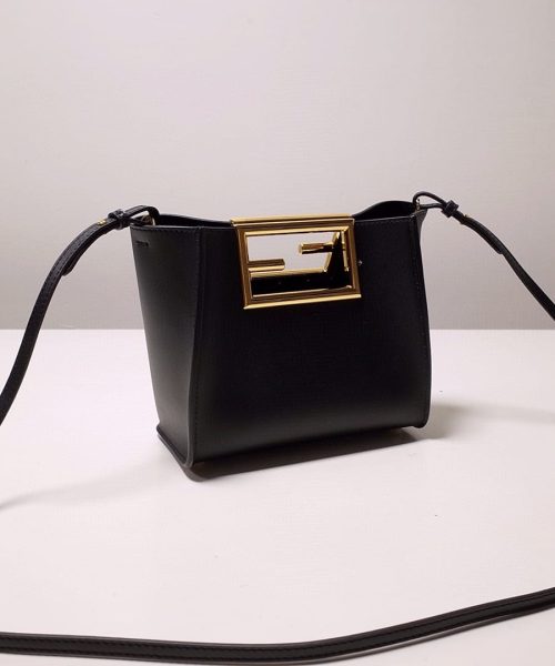 1:1 Replica Fendi Way Small Black Bag For Woman 20cm/8in 8BS054AAIWF0KUR